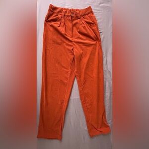 Halara high waisted button front corduroy pant, rust